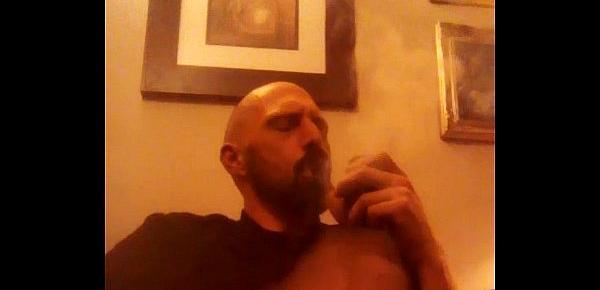  huge pipe smoking and poppers pipe wank